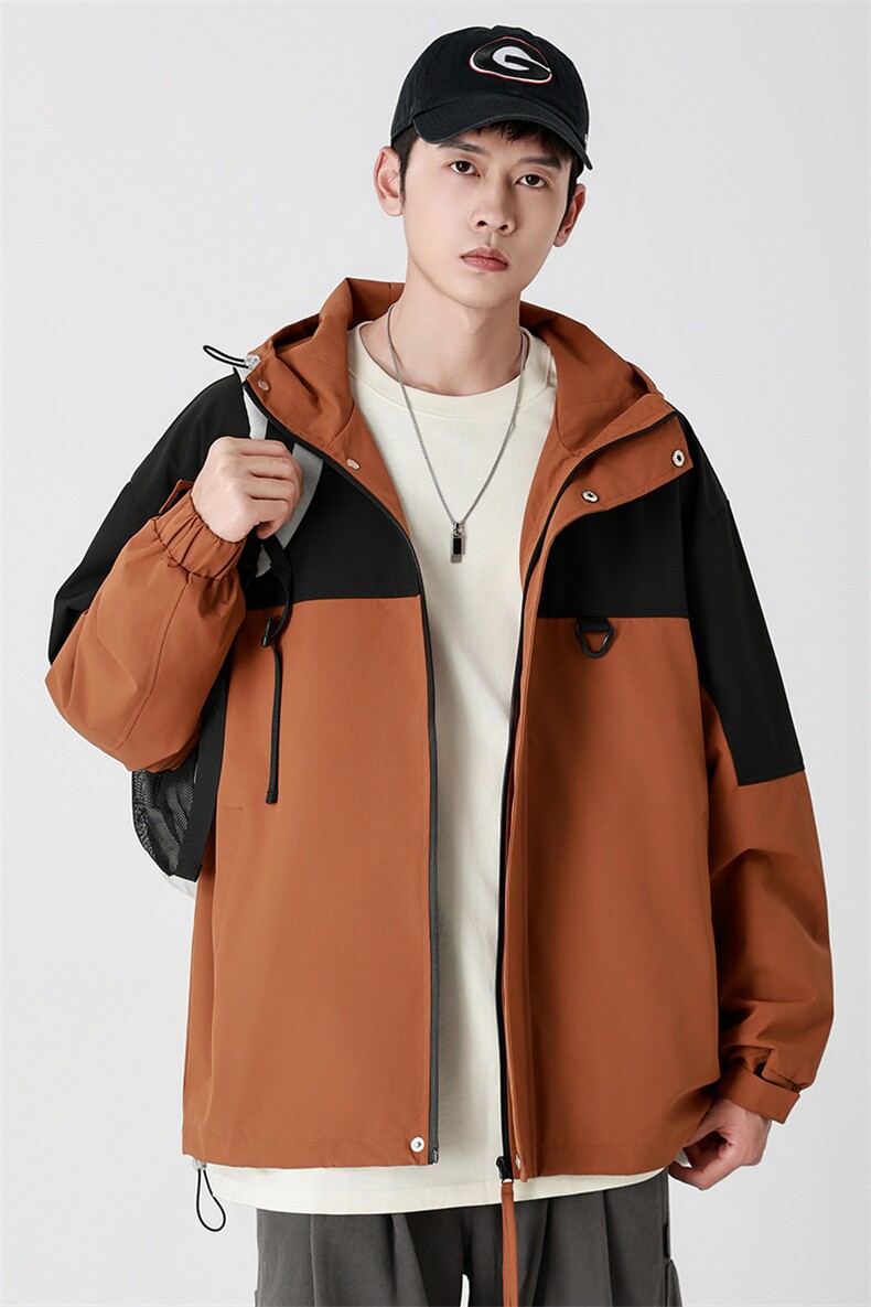 Cityboy情侣时尚连帽冲锋衣外套夹克团体班服,男装夹克,星座301D-5(原星座1415）