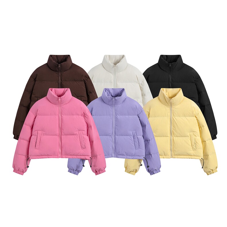 白底平铺二开立领短款面包服时尚保暖棉服A247-MY500特批65，男装棉衣，电商A247