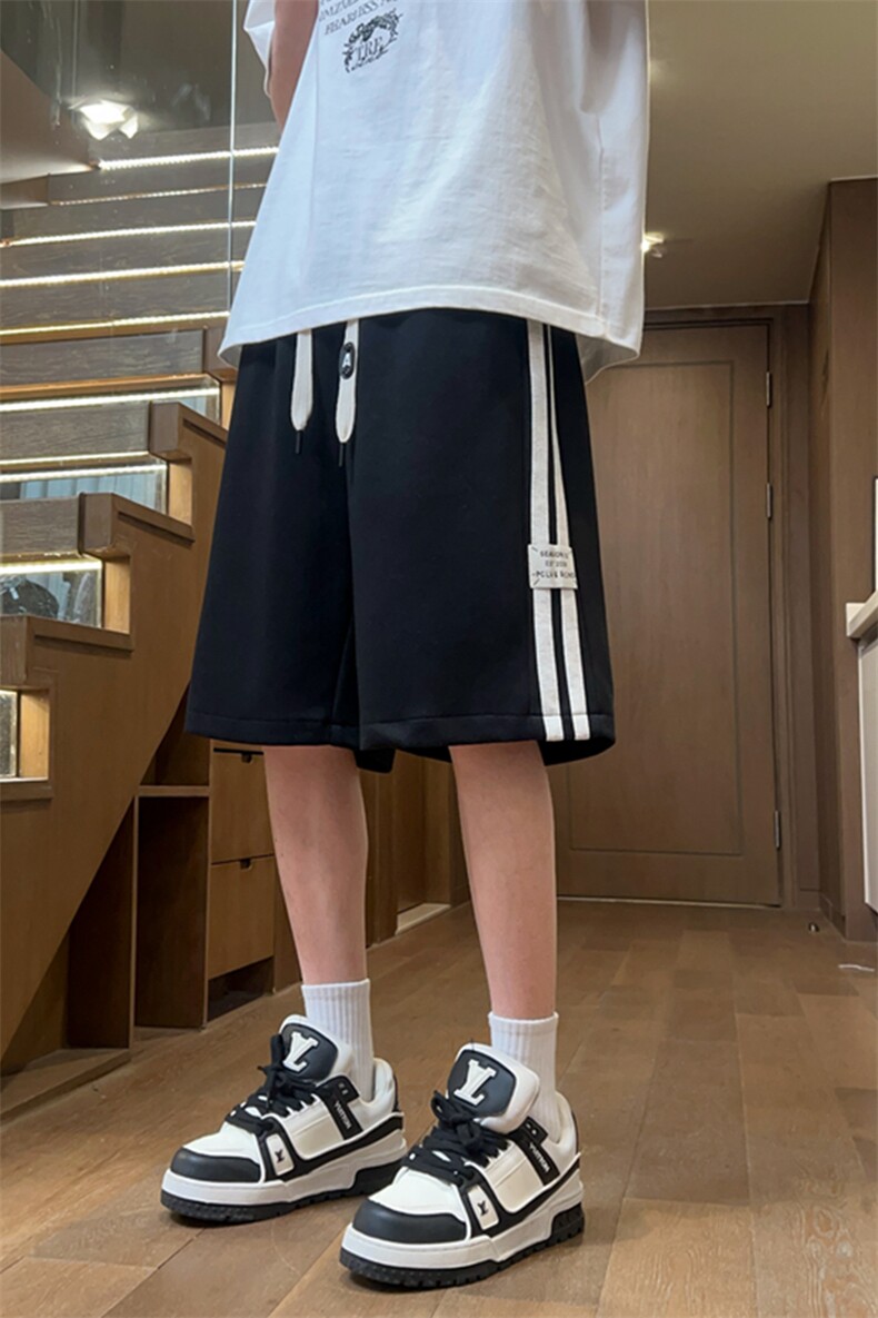 现货夏季抖音品质65棉35聚酯纤维休闲条纹短裤男DK401-特P32控58,男装牛仔裤,电商B208