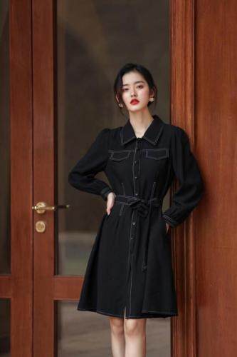 牛仔连衣裙，女装连衣裙，慕尚依依