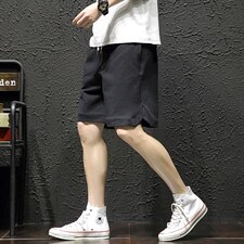 2021夏季新黑墙瓷砖日系大码男运动卫裤拼接休闲短裤K2033-P30，男装休闲裤，电商A001