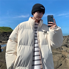 2024冬季格子三防加厚羽绒棉衣情侣撞色棉服外套MY55501特P88，男装棉衣，星座610B-1