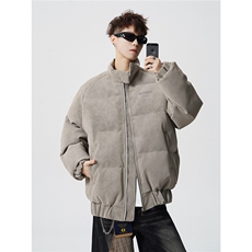 100聚酯PU皮棉服冬季宽松港风棉衣立领冬装棉袄特P110控188MY252，男装棉衣，电商B370