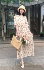 纯苎连衣裙小衫裤子裙子衬衣 时尚风 风淑女风休闲风，女装连衣裙，川哲