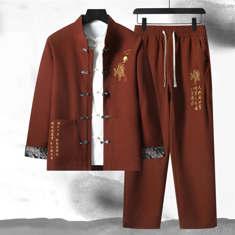 风刺绣套装,男装休闲套装,星座1206-2（原A206-2）
