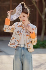 水衣源2720款（柿柿如意）新中式提花短款外套女，女装短外套，水衣源
