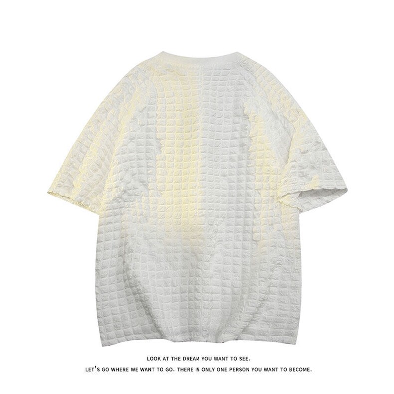 夏季潮牌大码时尚立体褶皱凉感百搭宽松短袖T恤上衣T3636-特价P30,男装T恤,电商A007