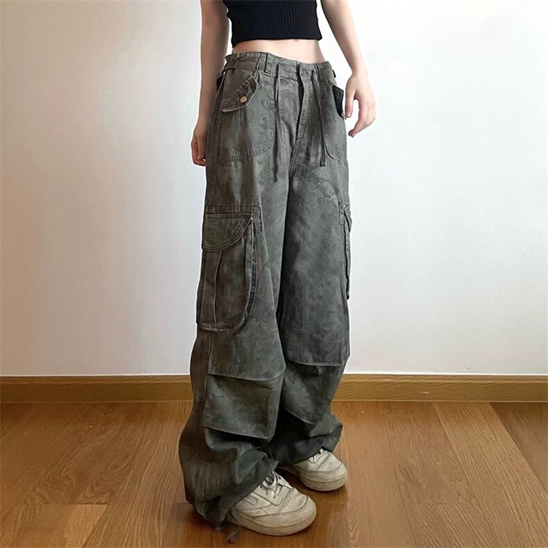 AK2246-P72美式复古迷彩工装裤嘻哈百搭帅气牛仔休闲裤,男装工装外套,星座617A-2
