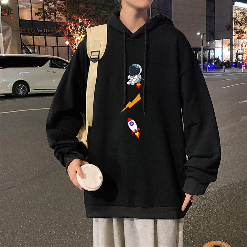 WY2165-P35加绒款-P40纯棉连帽卫衣男大码运动帽衫宽松薄外套男,男装卫衣,电商A040