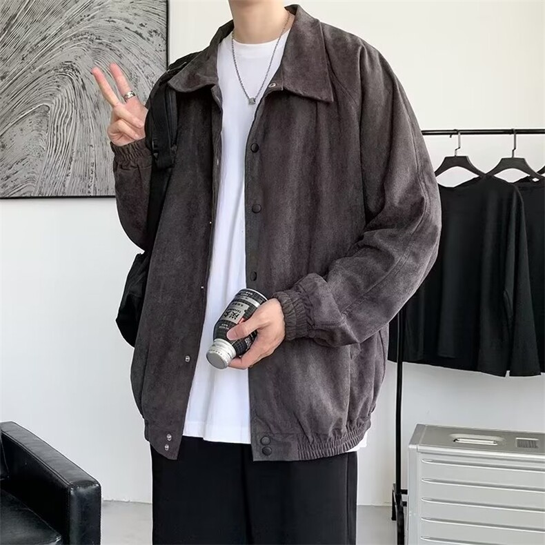 秋季青春流行男夹克文艺潮鹿皮绒外套H04P58,男装夹克,星座1116-2