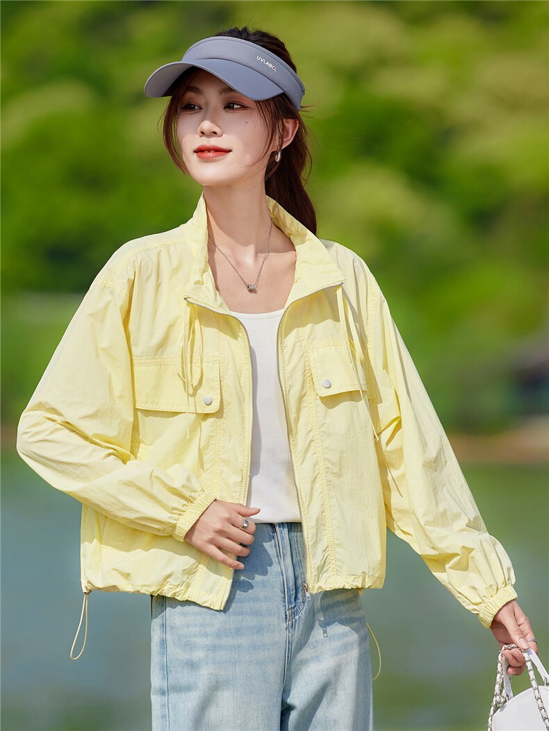 现货2026夏季新款时尚两件套城市户外宽松型休闲妈妈轻薄短外套,女装防晒衣,靓衣阁