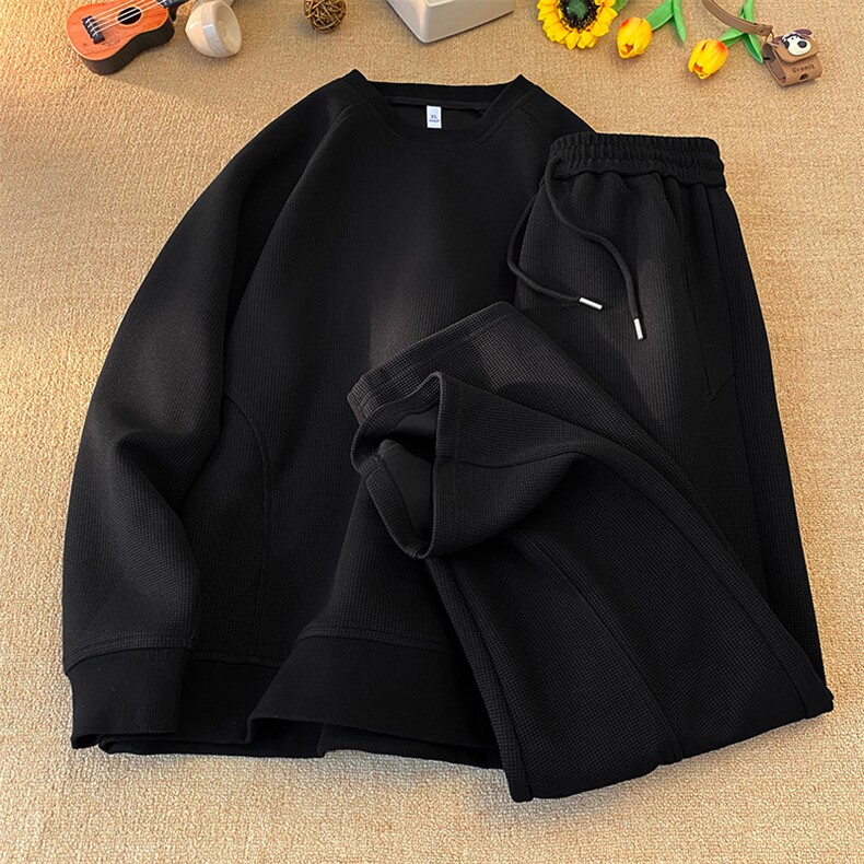 新品282-P55秋季新款圆领卫衣长袖套装青少年学生长裤两件套装,男装休闲套装,星座1018