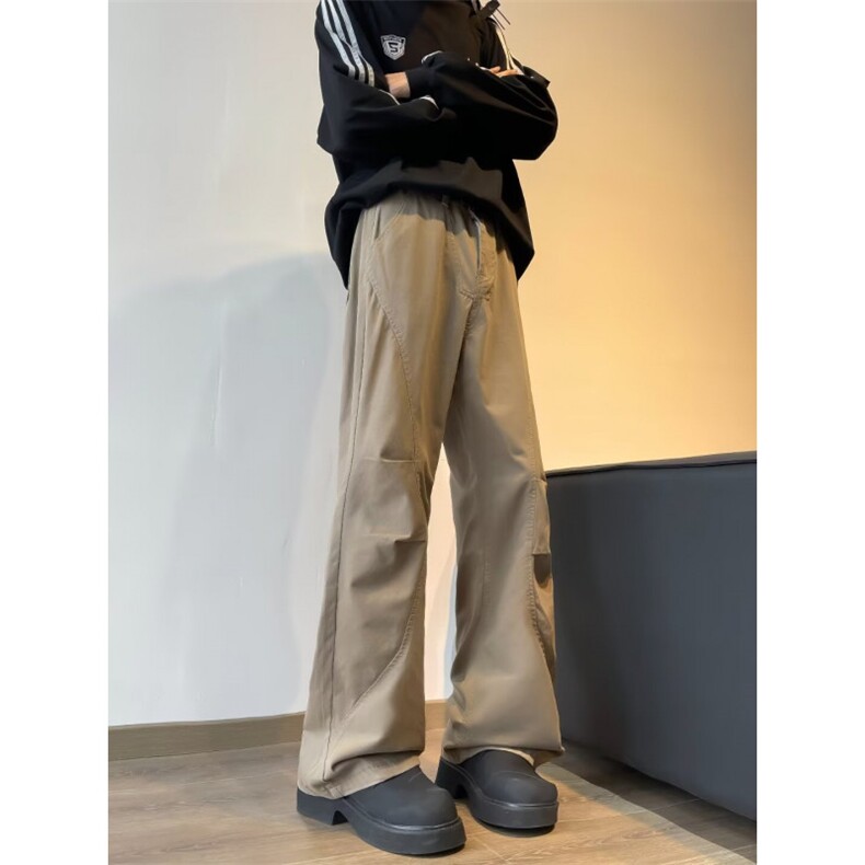 新款日系工装裤男春秋潮牌宽松休闲裤美式宽松长裤子男K2877,男装休闲裤,星座1116A-1（原606A）