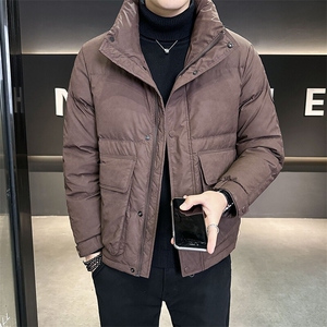 皮羽绒服男冬季2024新款立领帅气加厚防风防寒B240-YR69010-P215