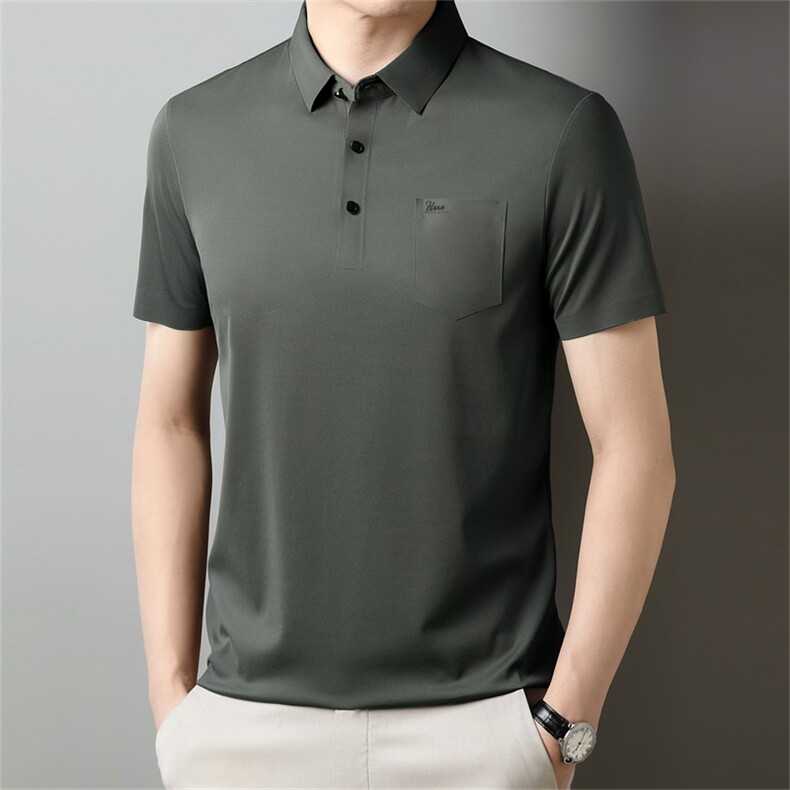 男士夏季新款商务休闲短袖T恤男式时尚潮流翻领体恤LBF6603-P60,男装T恤,星座1105-3