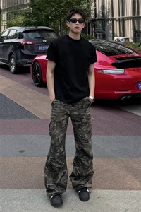 【网图】B221美式ins多口袋休闲迷彩工装裤子LK24254-特P48控78图片