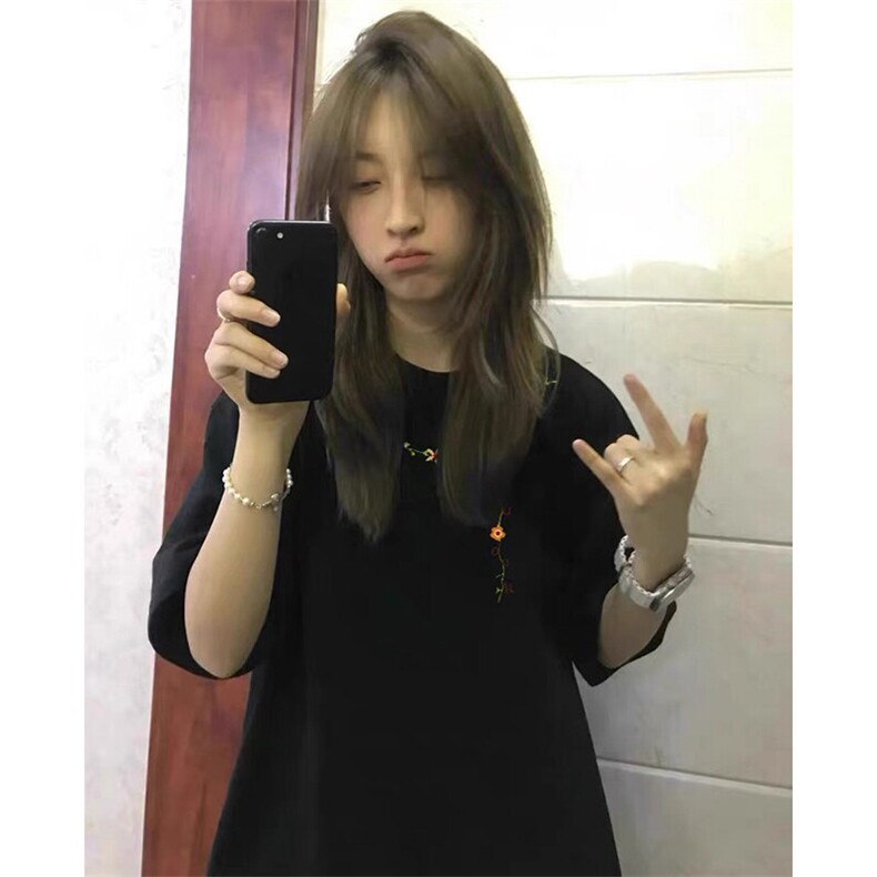万针全刺绣工艺抖音得物高品质260克重磅纯棉双纱美式高街短袖T恤,男装T恤,电商A486-1