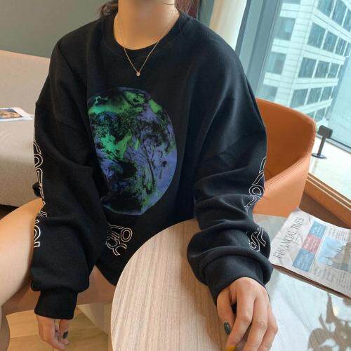 现货，爆地球卫衣，女装卫衣/绒衫，青迈国际