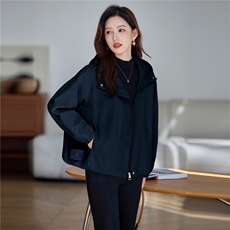 休闲百搭连帽夹棉加厚外套女2025冬季新款宽松显瘦短款派克服棉衣，女装棉衣/棉服，涵誉