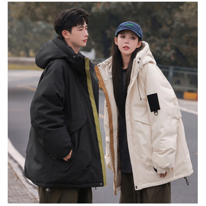 情侣冬季登山服白鸭绒连帽纯色工装羽绒服大衣A406Y93651P228,男装羽绒服,星座309（原A406）