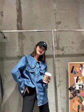 牛仔衬衫，女装衬衫，星期8