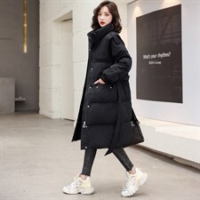 2021冬新款中长款羽绒服可收腰，女装羽绒服，VIDIXIA