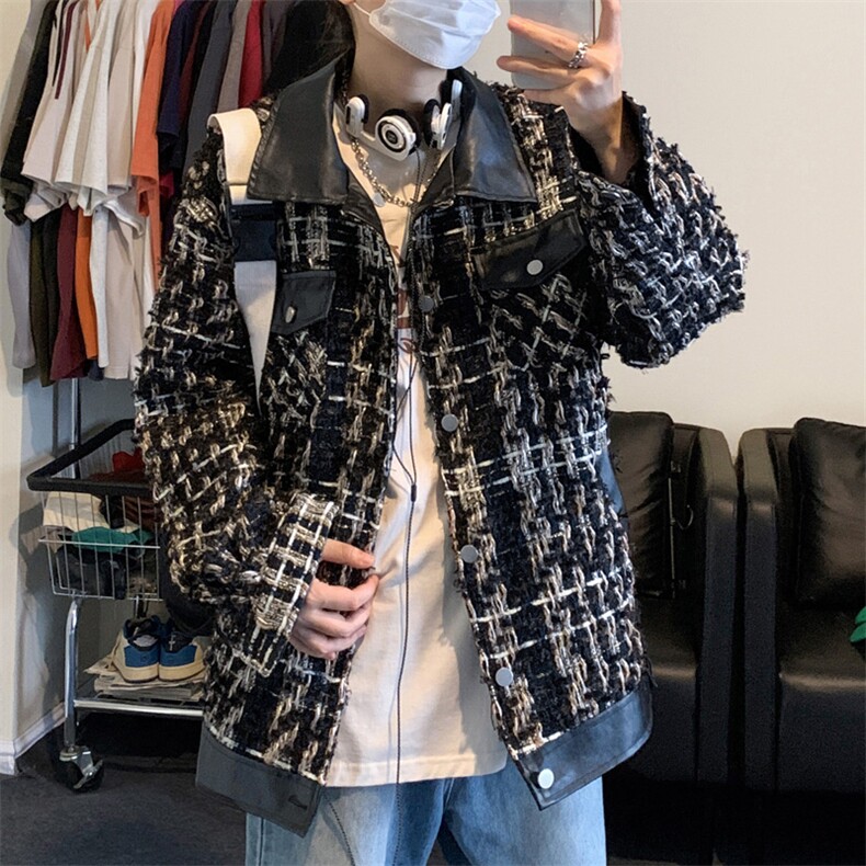 ！抖音直播小香风拼接夹克衫外套CP27-P100图片