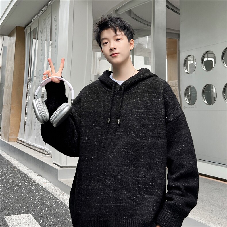 特P50控8898高品秋冬季连帽毛衣男慵懒风针织衫毛衣外套MYL01,男装针织衫/毛衣,电商B370