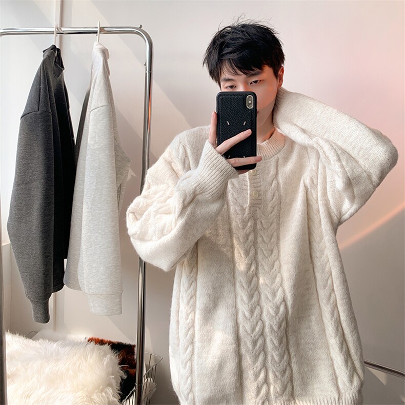 毛衣男秋冬新款港风宽松针织毛衫MYA5-P65,男装针织衫/毛衣,星座214-3