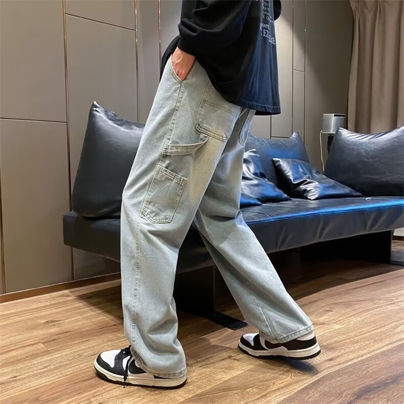 牛仔裤男秋季潮大码休闲裤子高街k572P42,男装牛仔裤,星座1116-2