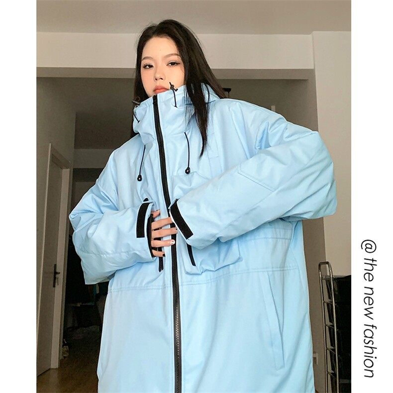 冬季防水防寒连帽冲锋衣中性保暖加棉加厚户外滑雪服外套M42-P165,男装棉衣,电商A001