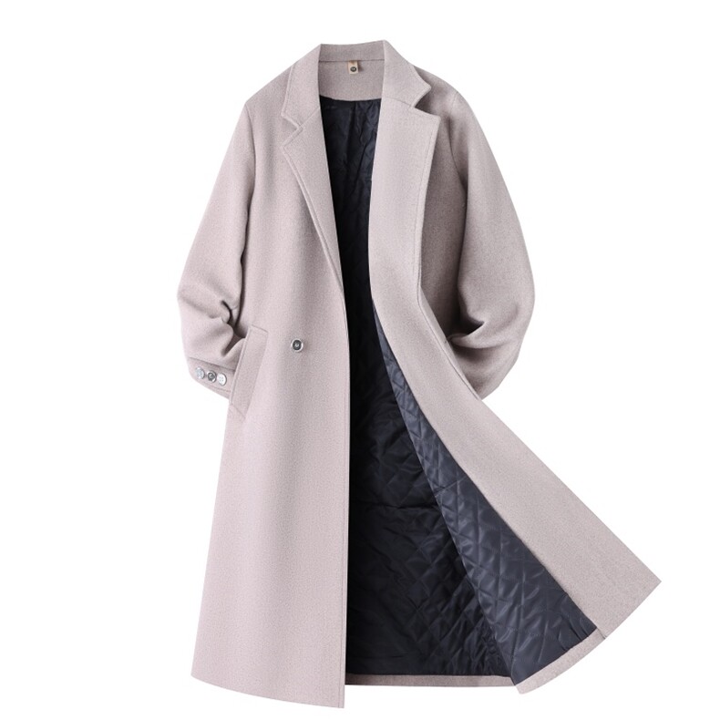 万件大货秋冬加棉加厚中长款毛呢大衣男过膝风衣外套F686加棉P138，男装风衣，星座812