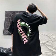 2025夏季原创设计oversize港风宽松休闲T恤B266-DX07-P30，男装T恤，星座B257-1