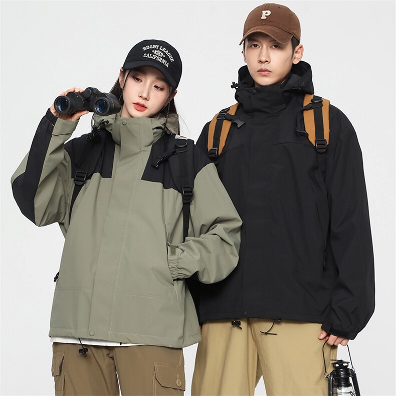 无影墙连帽冲锋衣情侣外套防风防水登山服夹克男JH-JK23657-P45图片