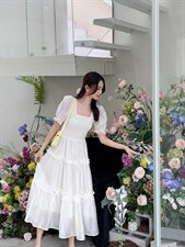 现货，夏季新款韩版连衣裙，女装连衣裙，秋水伊人