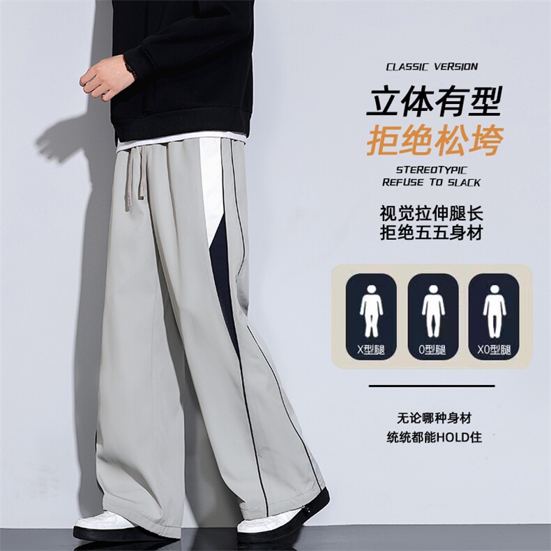 工装裤子休闲裤美式少年感宽松百搭机车风直筒K06572-P45图片