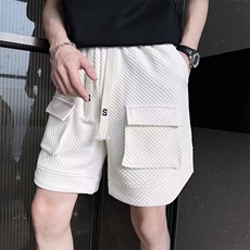 D04白色牛仔裤新款春夏高腰显瘦宽松直筒小众设计感阔腿裤子，男装休闲裤，星座308A-1（原309B-1）