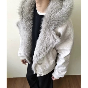 高街座山雕棉服男款冬季加厚连帽毛领外套痞帅夹克棉衣MHT277