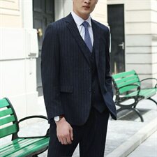 XL-9XL男士西服套装加肥加大码男婚礼西装条纹二件套190款，男装西服套装，星座802