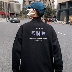 M18120-P45半高领毛衣男士大码针织衫男毛线衣男线衫,男装针织衫/毛衣,电商A040
