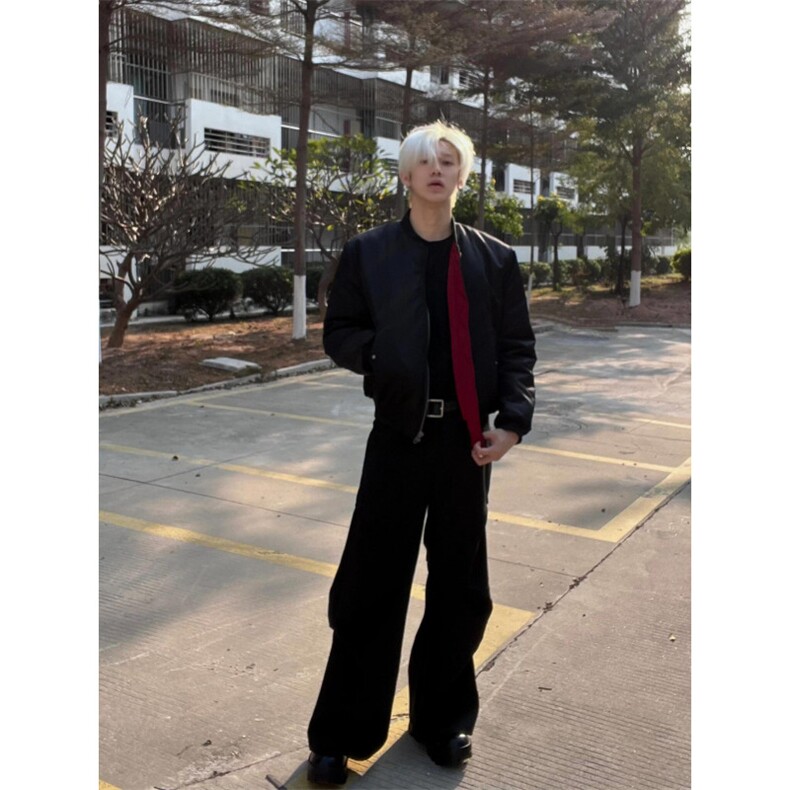 【有货】XZ267CC-特P95防水红内飞行夹克棉服男高级感棒球服外套,男装夹克,星座1007（原301D）