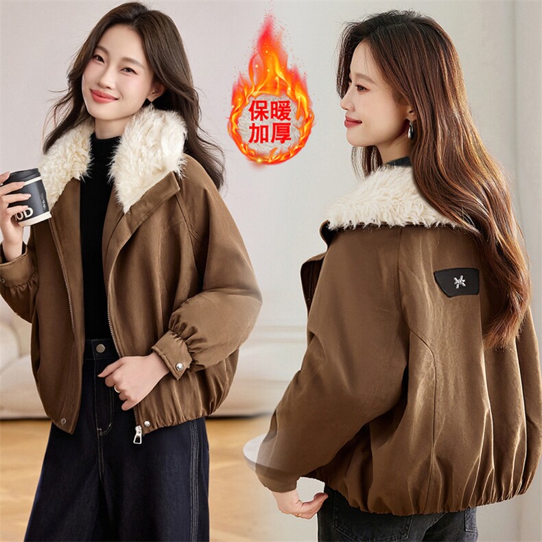 现货！加绒加厚冬季新款棉衣女派克服,女装棉衣/棉服,韩蔻秀