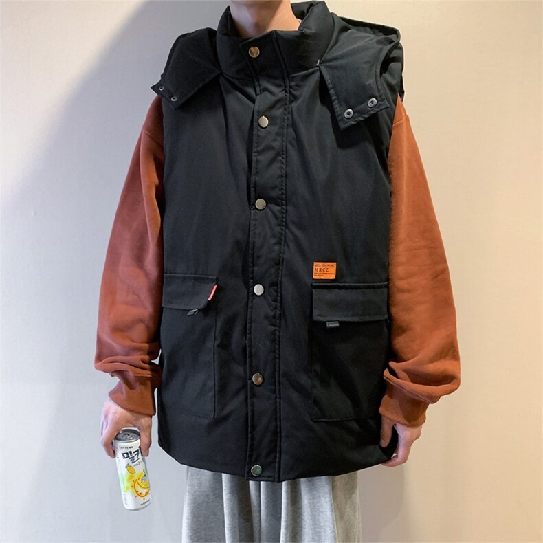 电商DSA028-MJ103100聚酯P75冬季新款加厚宽松马甲男士外套,男装背心/马甲,电商A028
