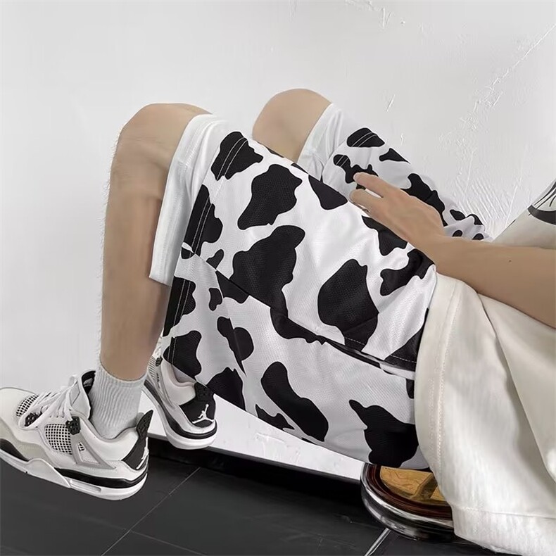 美式短裤男潮运动四分裤夏季跑步速干训练假两件篮球裤D1060-P22,男装休闲裤,星座1008