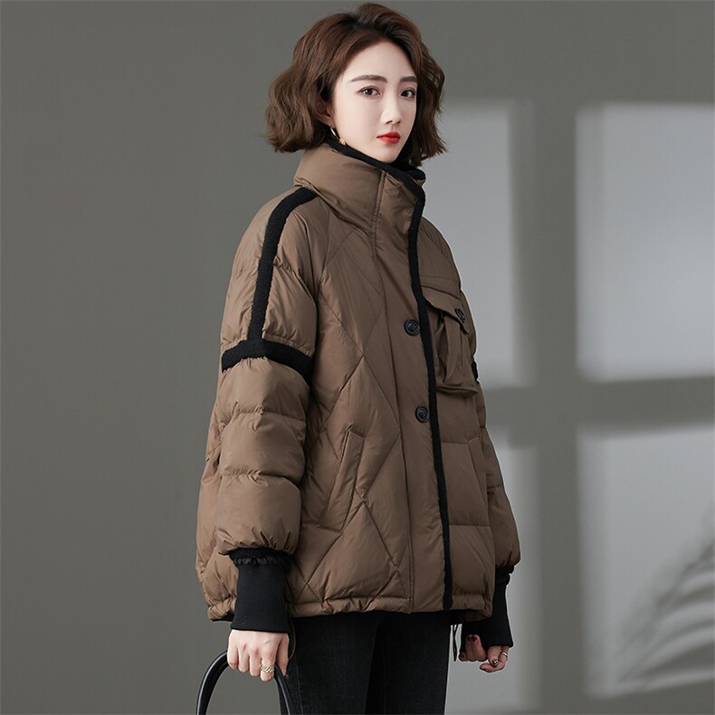2023冬装新款时尚百搭潮流气质短款休闲减龄小个子羽绒服外套女,女装羽绒服,丽影随形