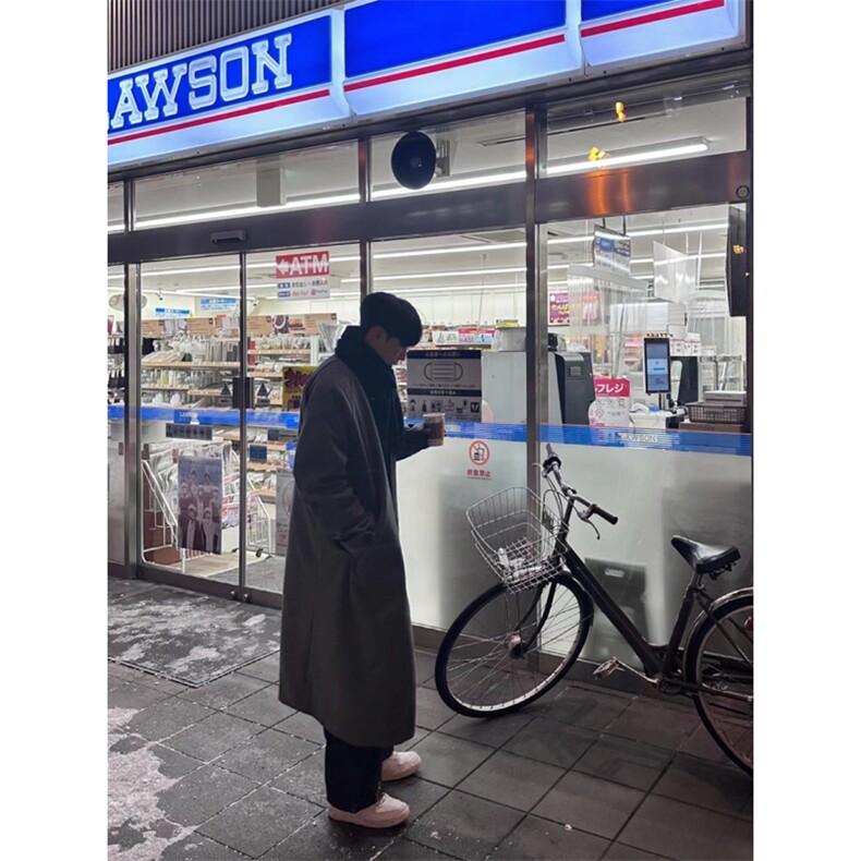 【现货】加绒超长款秋冬男士呢大衣韩版潮流大衣DY0026P128,男装毛呢大衣,星座1004（原星座815-3）