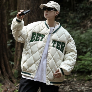 冬季字母棉衣男加厚男士棉服潮流休闲棉袄棒球领A266-WMY2215-P75图片