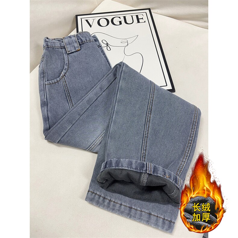 B221美式ins高街暗黑直筒加绒弯刀牛仔裤LK25597-特P48控88，男装牛仔裤，电商B221