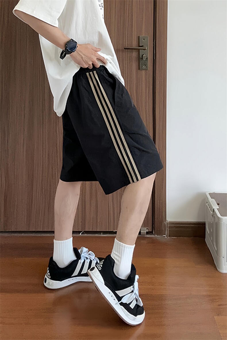 大量现货夏季新条纹短裤男ins美式运动痞帅休闲速干裤DK708-P40,男装牛仔裤,电商A178