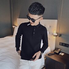 春款休闲翻领毛衣修身社会小伙打底针织衫大货主推MY9802-P68控88，男装针织衫/毛衣，星座308A